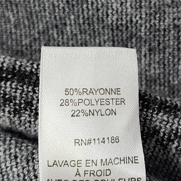 89th + Madison Cardigan Womens M Gray Black Plaid Hooded Open Front Sleeveless - Picture 6 of 9